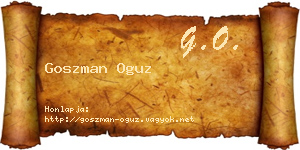 Goszman Oguz névjegykártya